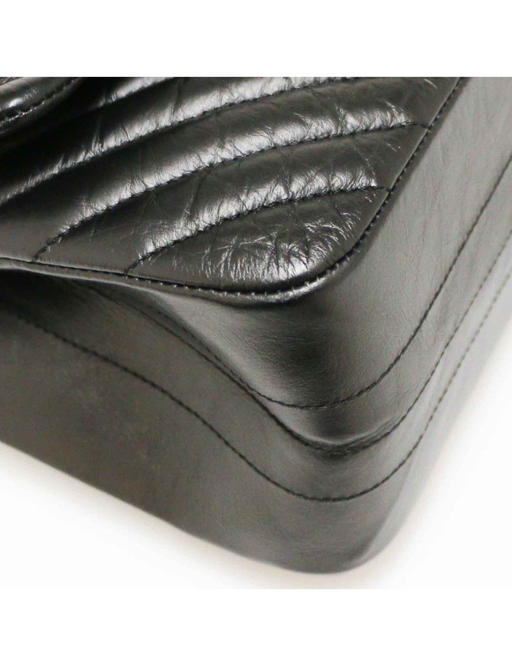 Maxi 2.55 CHANEL chevrons noir All black