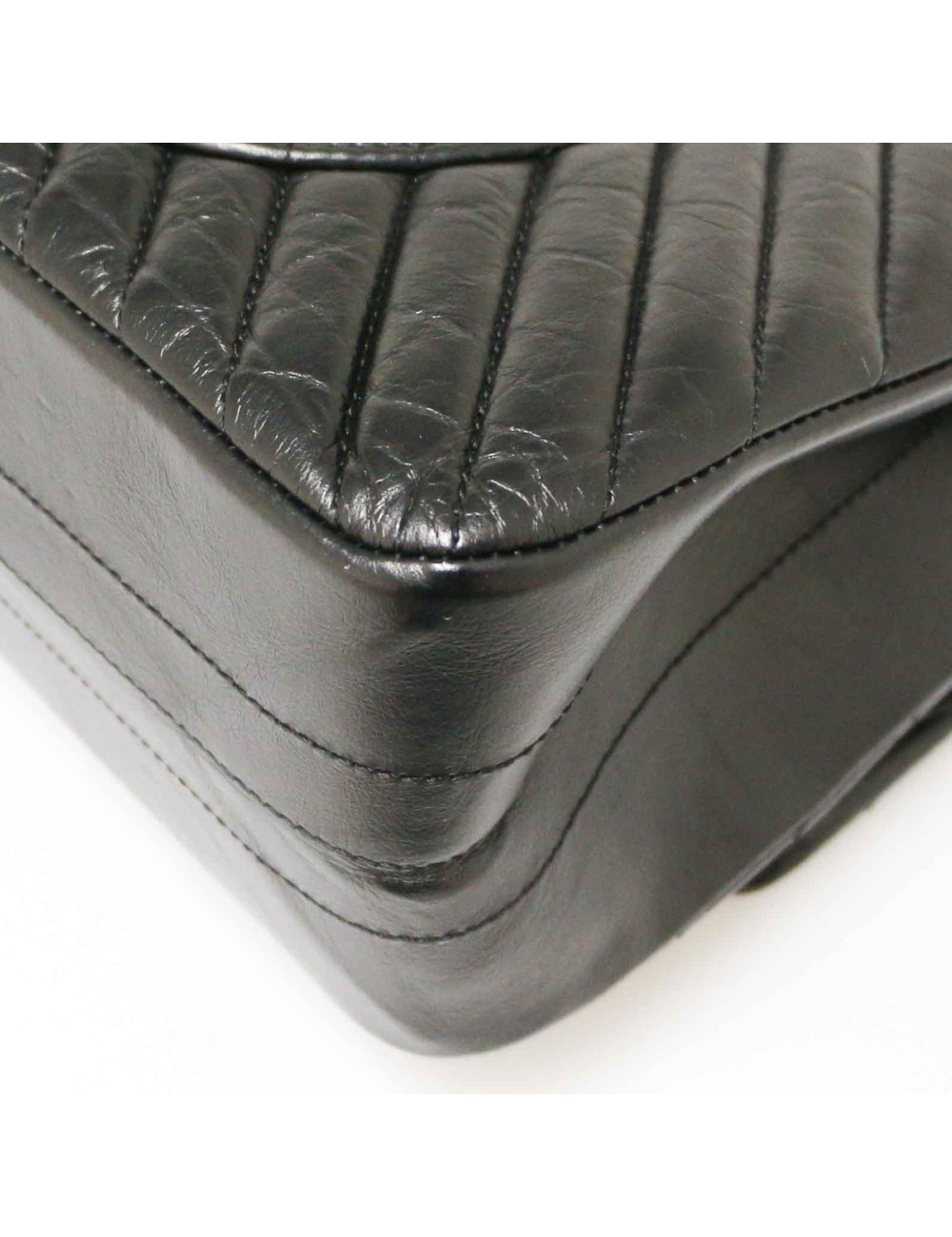 Maxi 2.55 CHANEL chevrons noir All black