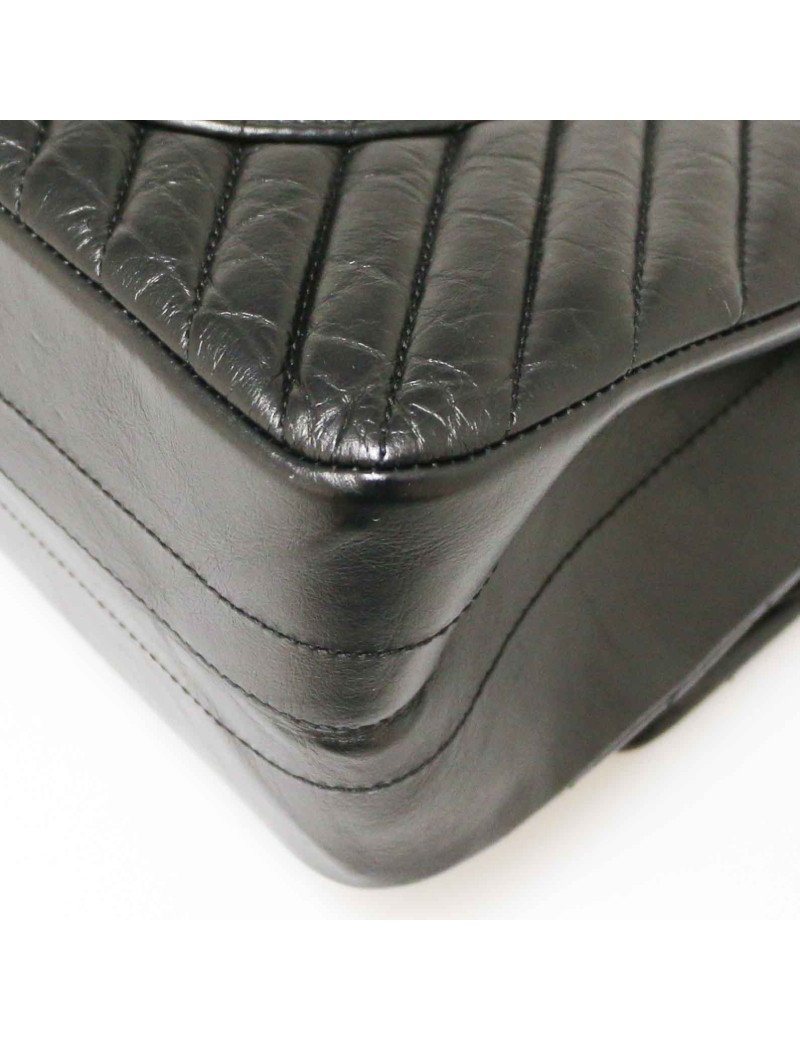Maxi 2.55 CHANEL chevrons noir All black