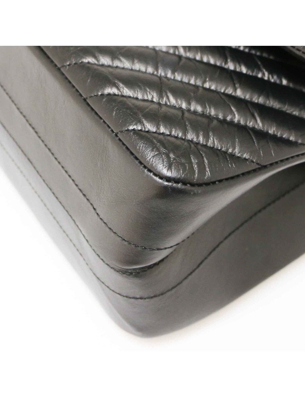 Maxi 2.55 CHANEL chevrons noir All black