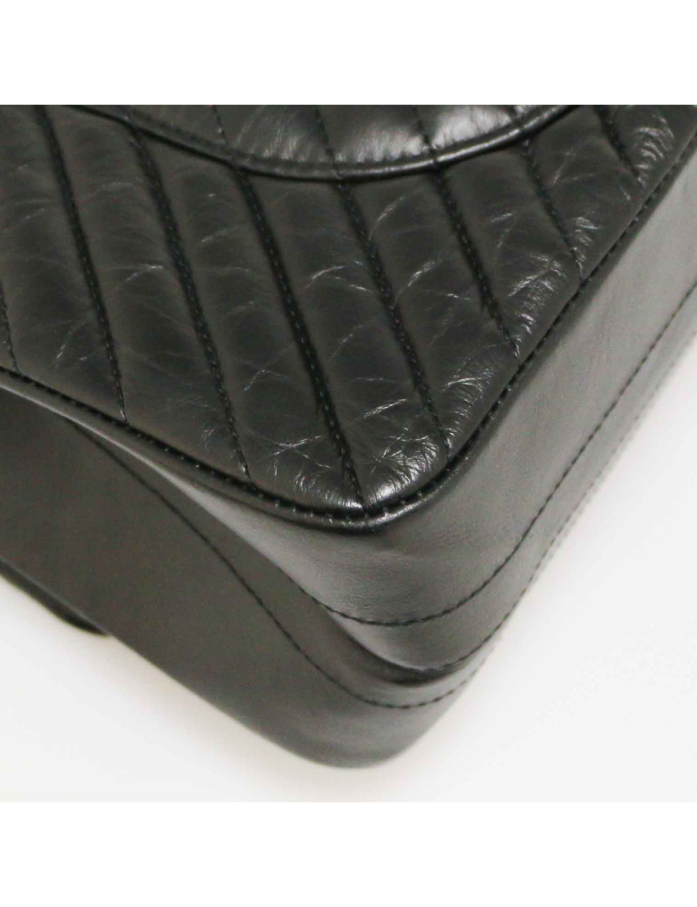 Maxi 2.55 CHANEL chevrons noir All black