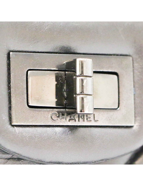 Maxi 2.55 CHANEL chevrons noir All black