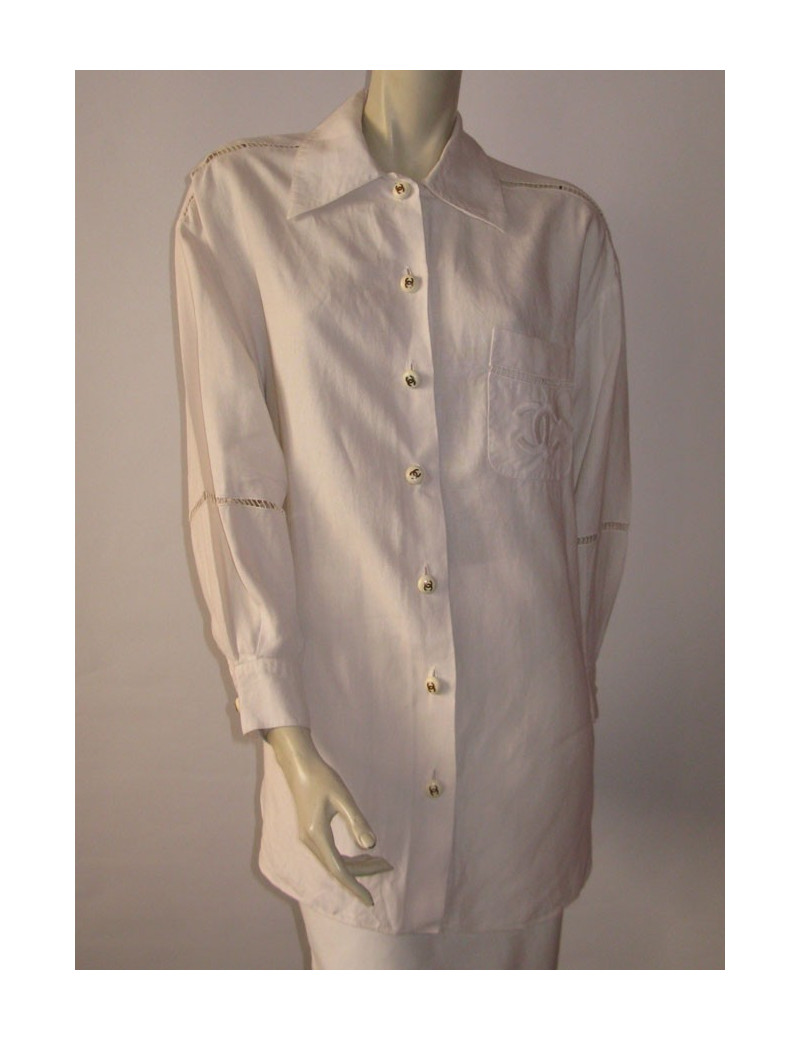 chemise CHANEL vintage en lin