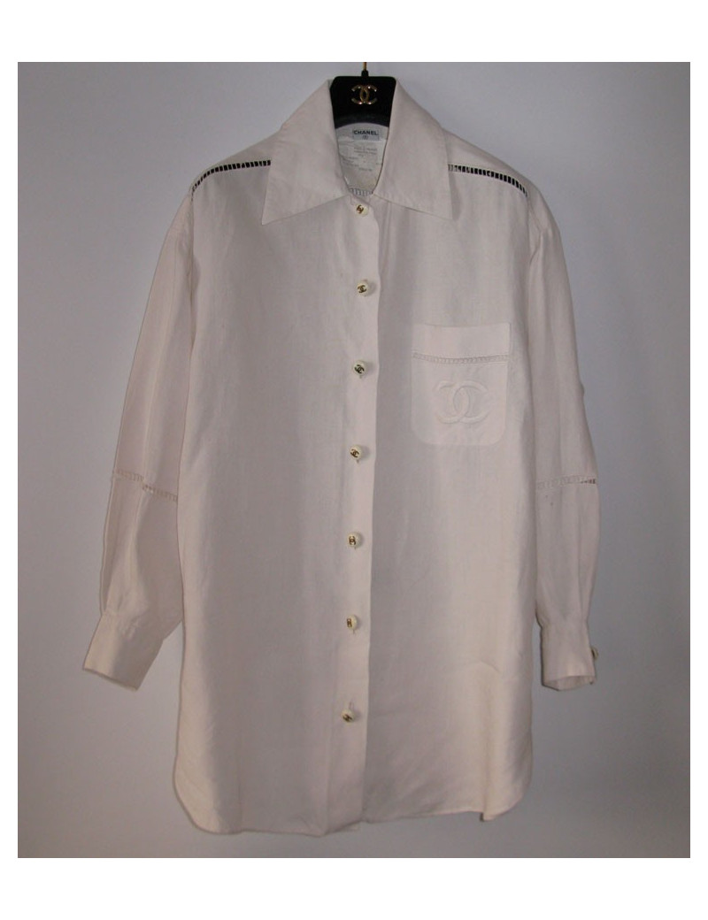 chemise CHANEL vintage en lin