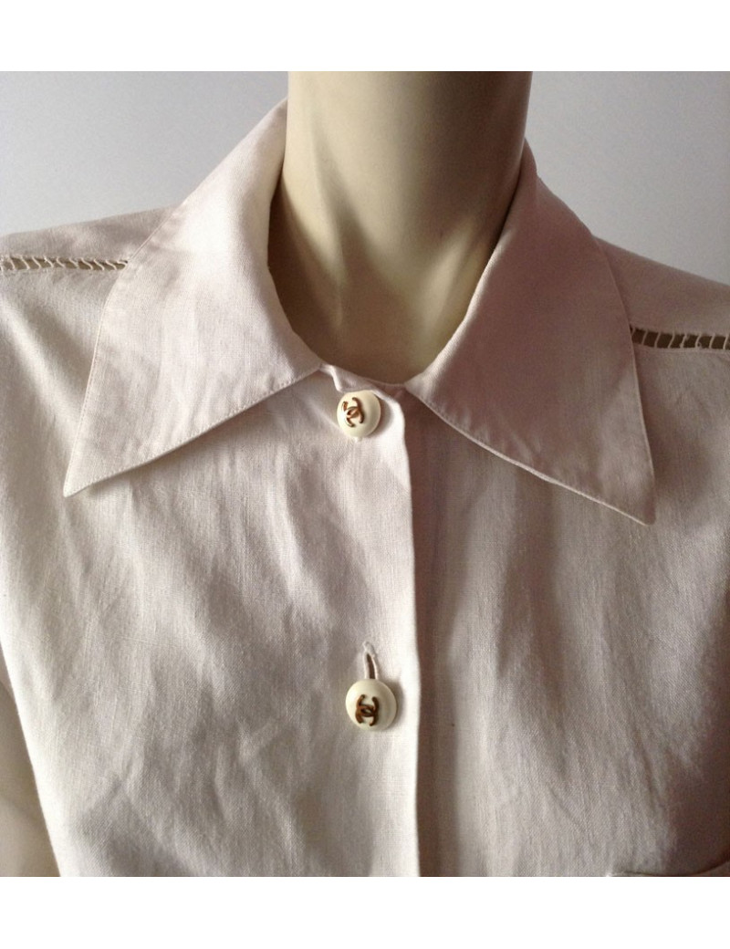 chemise CHANEL vintage en lin