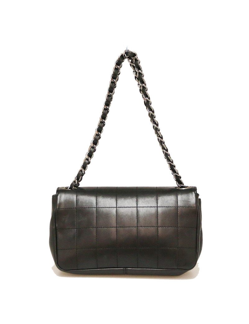 Sac à main CHANEL cuir agneau lisse noir