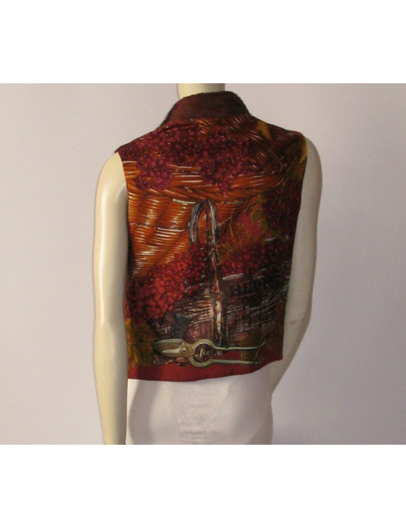 Gilet sans manche HERMES  "les vendanges"