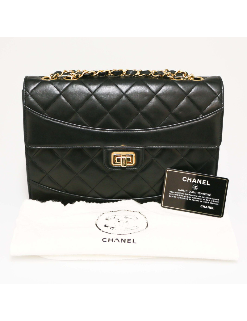 Sac vintage CHANEL fermoir rectangulaire