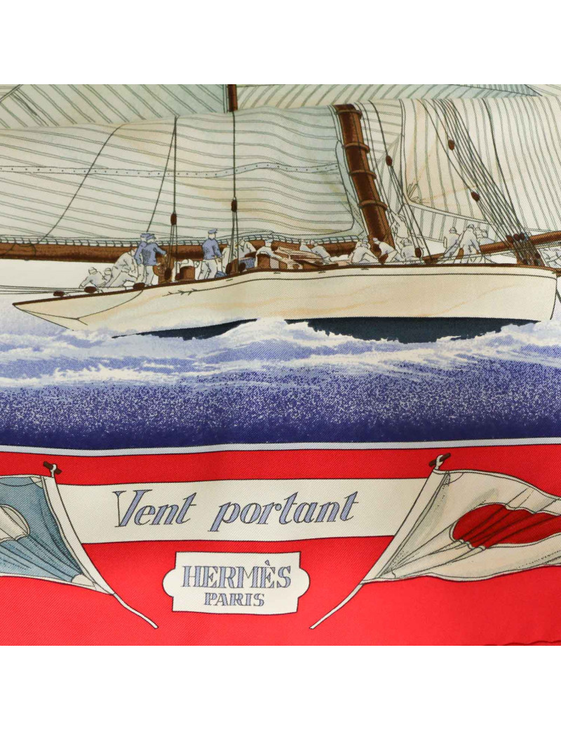 HERMES Vent portant silk square scarf
