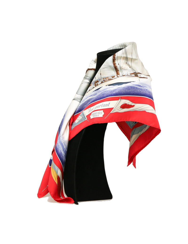 HERMES Vent portant silk square scarf