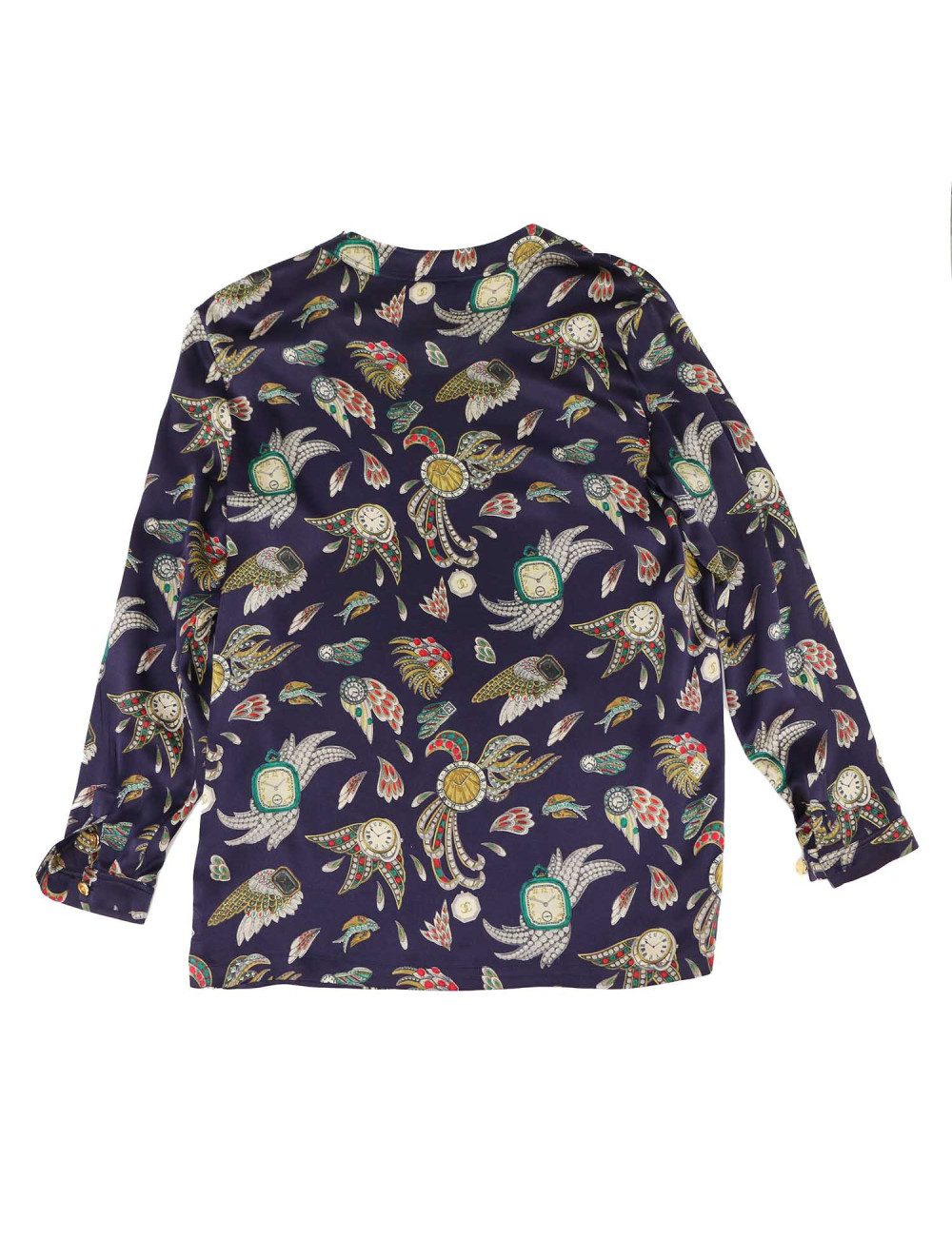 CHANEL Boutique vintage purple silk blouse