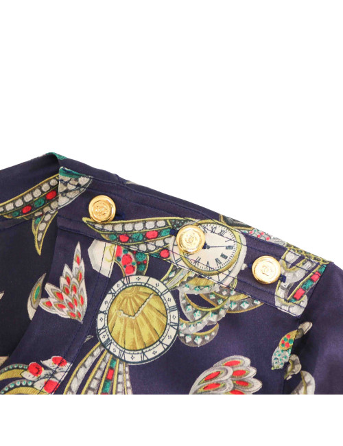 CHANEL Boutique vintage purple silk blouse