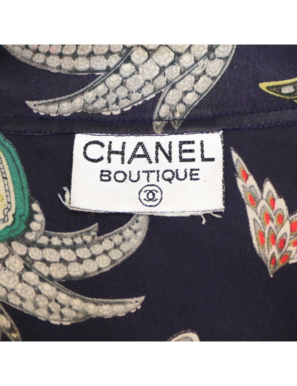 CHANEL Boutique vintage purple silk blouse