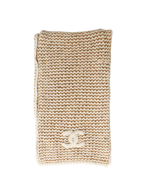 Etole CHANEL tricotée écrue or