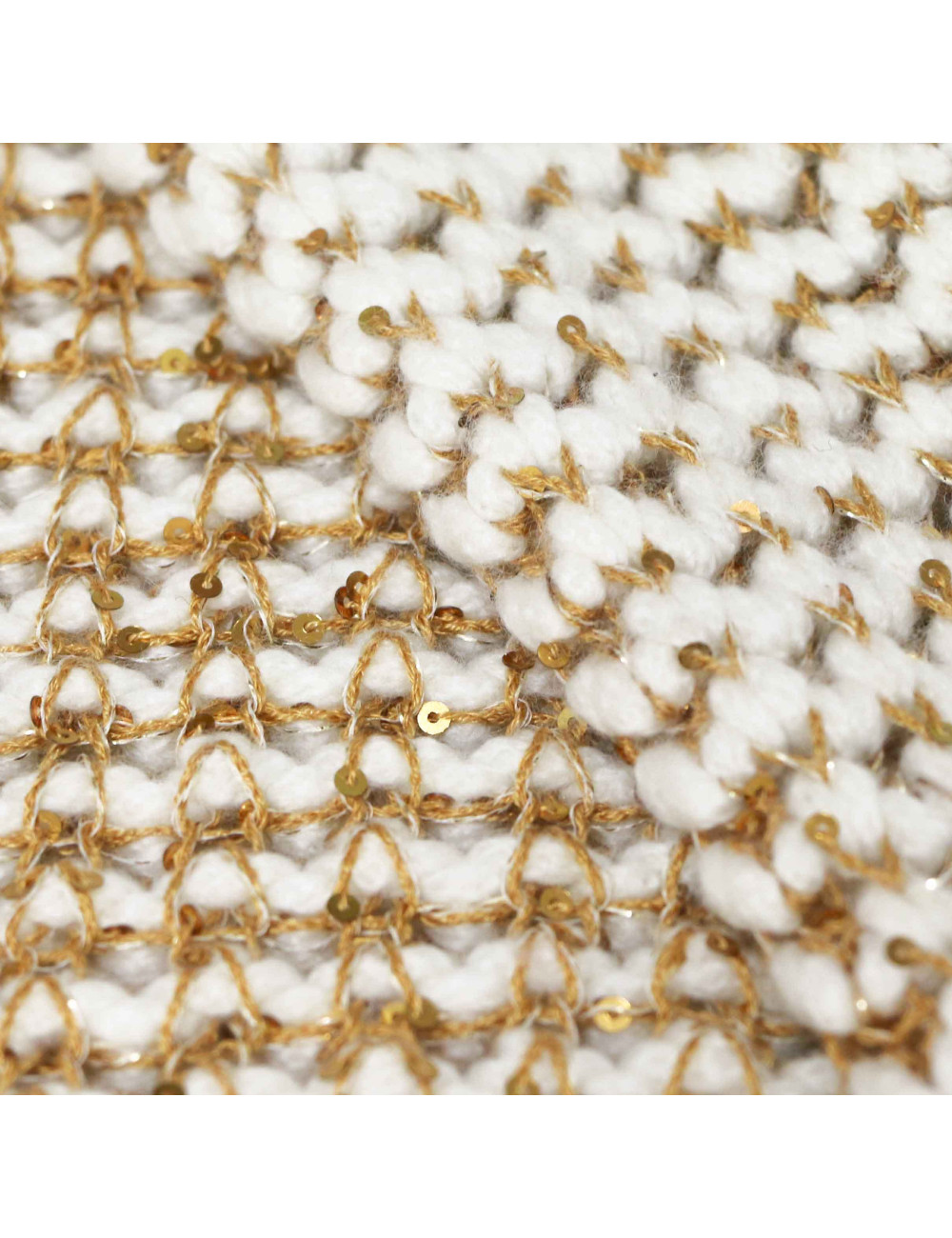 Etole CHANEL tricotée écrue or