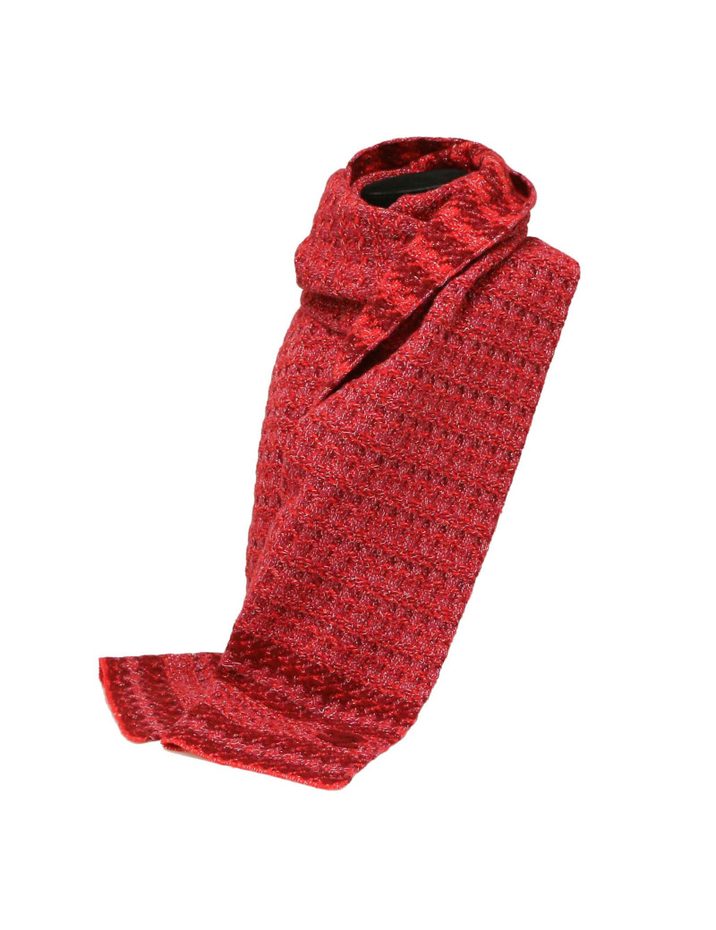 CHANEL red and gold stole