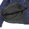 Veste CHANEL t38 tweed bleu et noir