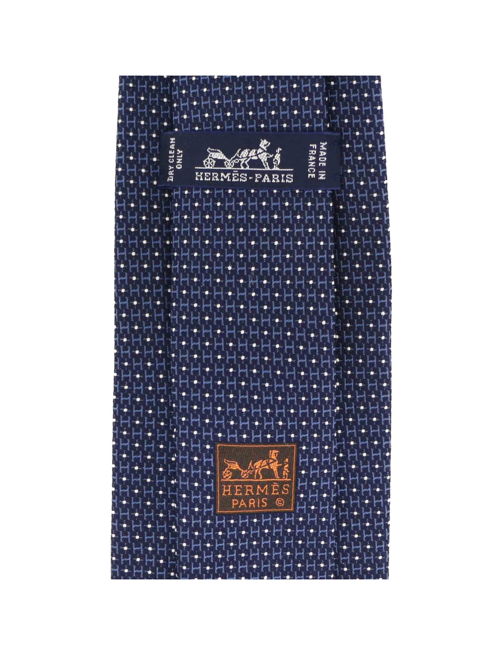 Cravate HERMES en soie bleue