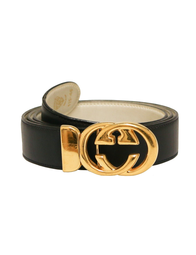 Ceinture GUCCI en cuir bleu marine T115