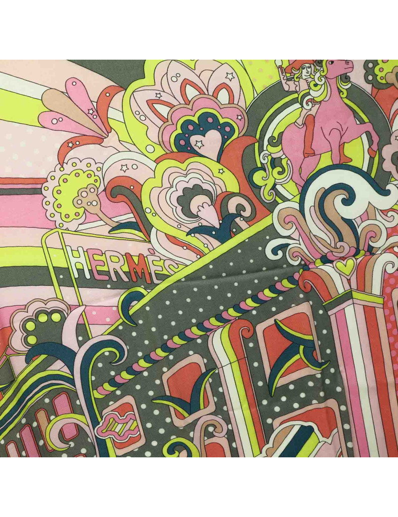 Châle HERMES  Faubourg Rainbow rose
