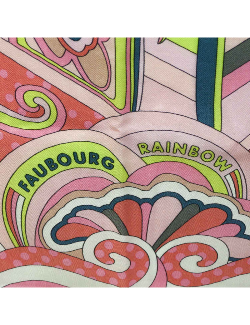 Châle HERMES  Faubourg Rainbow rose