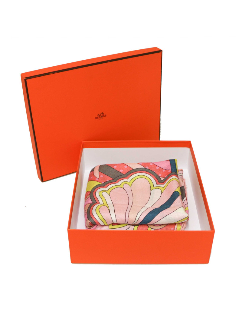 Châle HERMES  Faubourg Rainbow rose