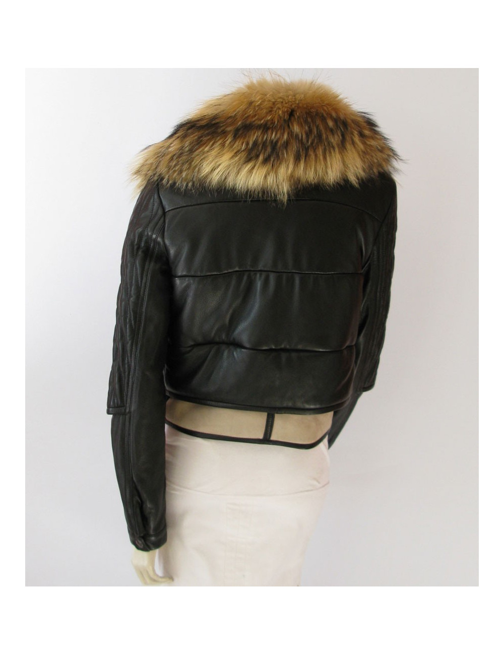 Blouson biker BARBARA BUI col amovible renard