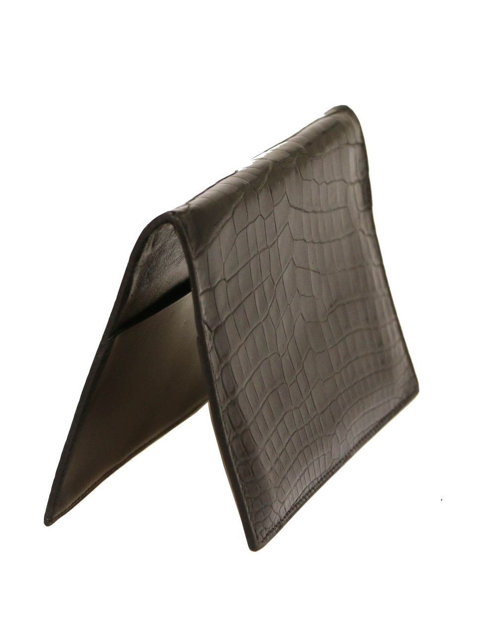 Couverture Agenda HERMES crocodile Porosus noir