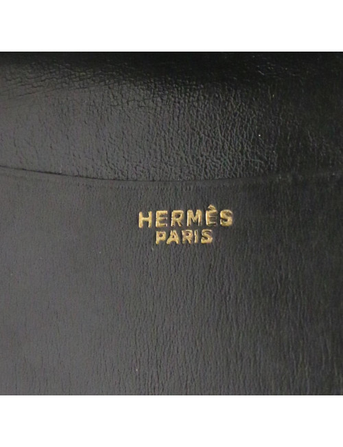 Couverture Agenda HERMES crocodile Porosus noir