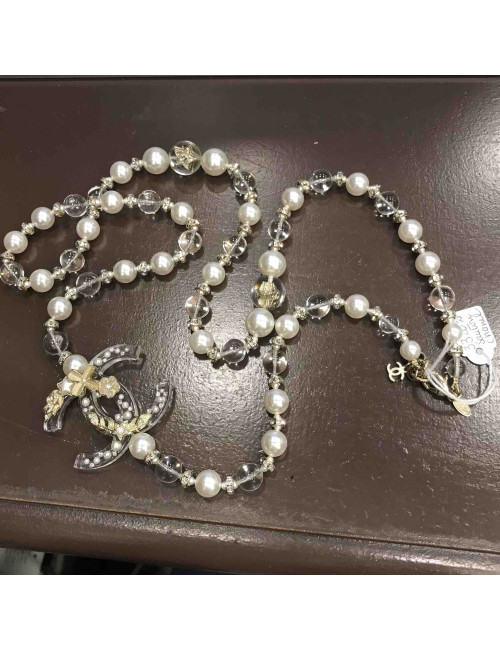 Sautoir CHANEL CC transparent