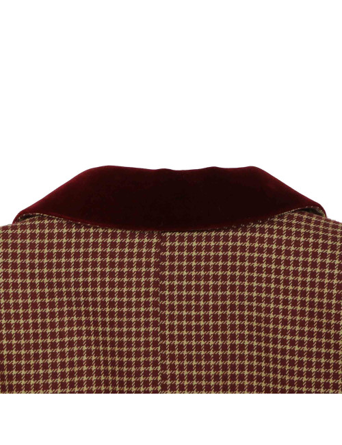 Veste YVES SAINT LAURENT à carreaux et col velours