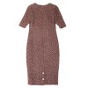 Robe tweed CHANEL T34 bordeaux, or