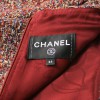 Robe tweed CHANEL T34 bordeaux, or