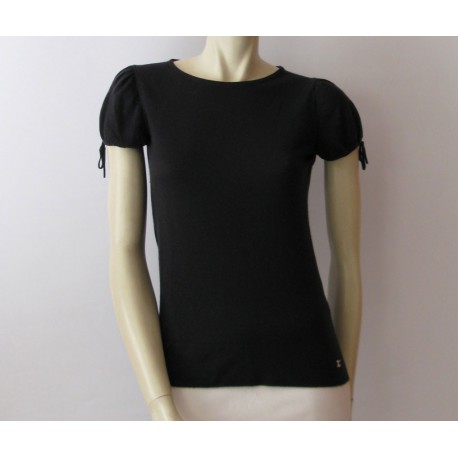 pull CHANEL manches courtes noir