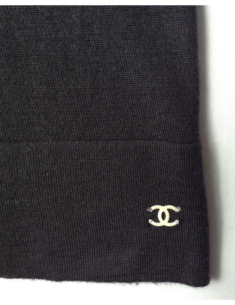 Pull CHANEL noir manches courtes T38