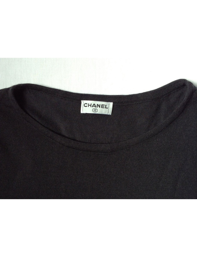 Pull CHANEL noir manches courtes T38