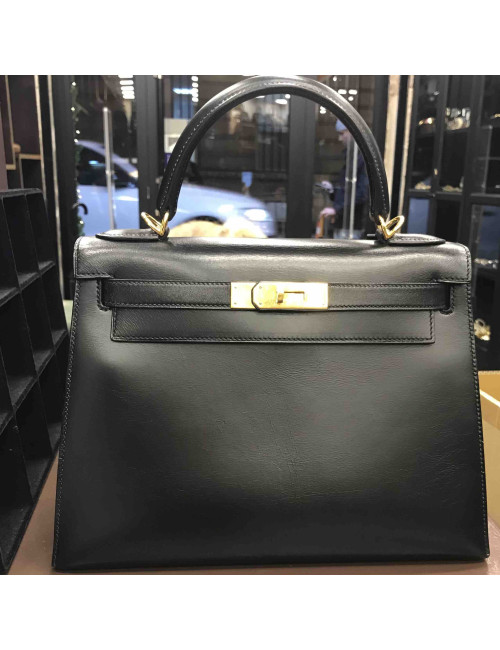 Kelly 28 box noir bandoulière