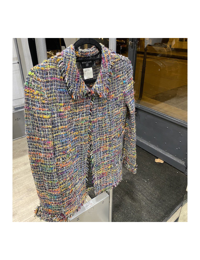 Veste T 38 CHANEL tweed multicolore