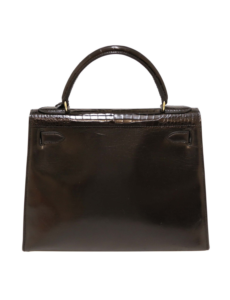 Kelly 28 HERMES box noir Vintage