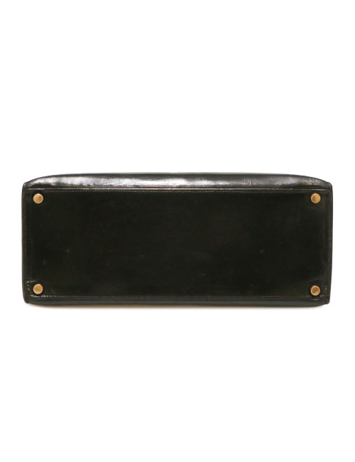 Kelly 28 HERMES box noir Vintage