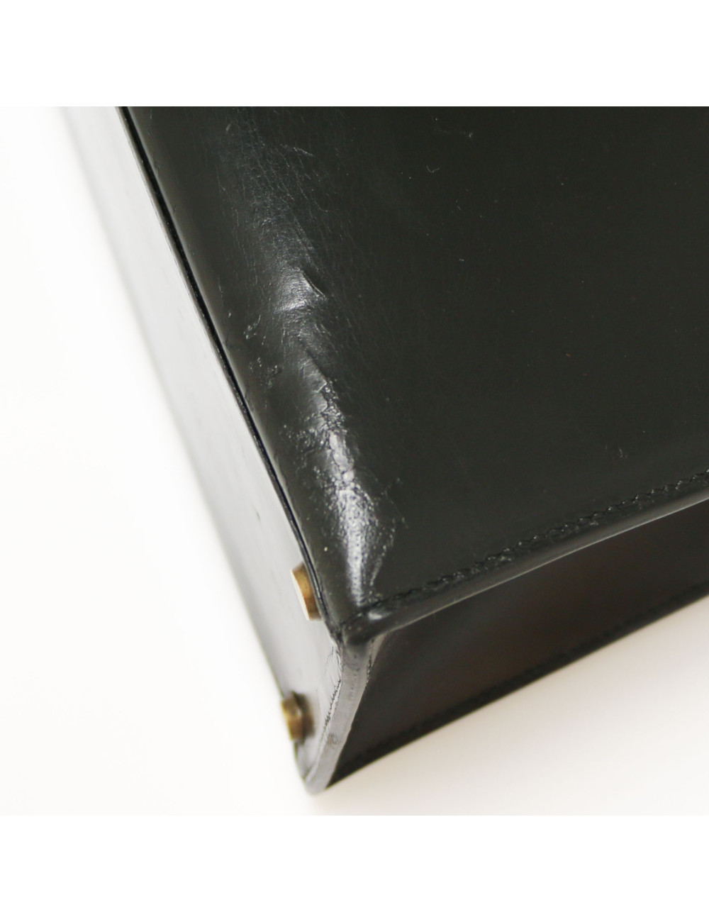 Kelly 28 HERMES box noir Vintage