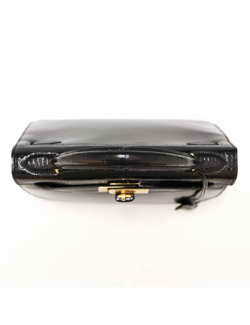 Kelly 28 HERMES box noir Vintage