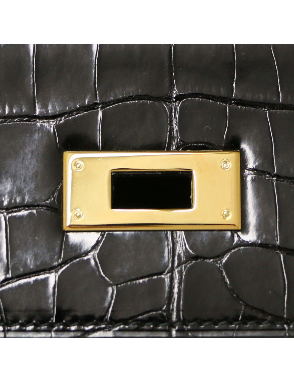 Kelly 28 HERMES box noir Vintage