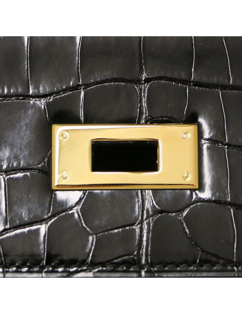 Kelly 28 HERMES box noir Vintage
