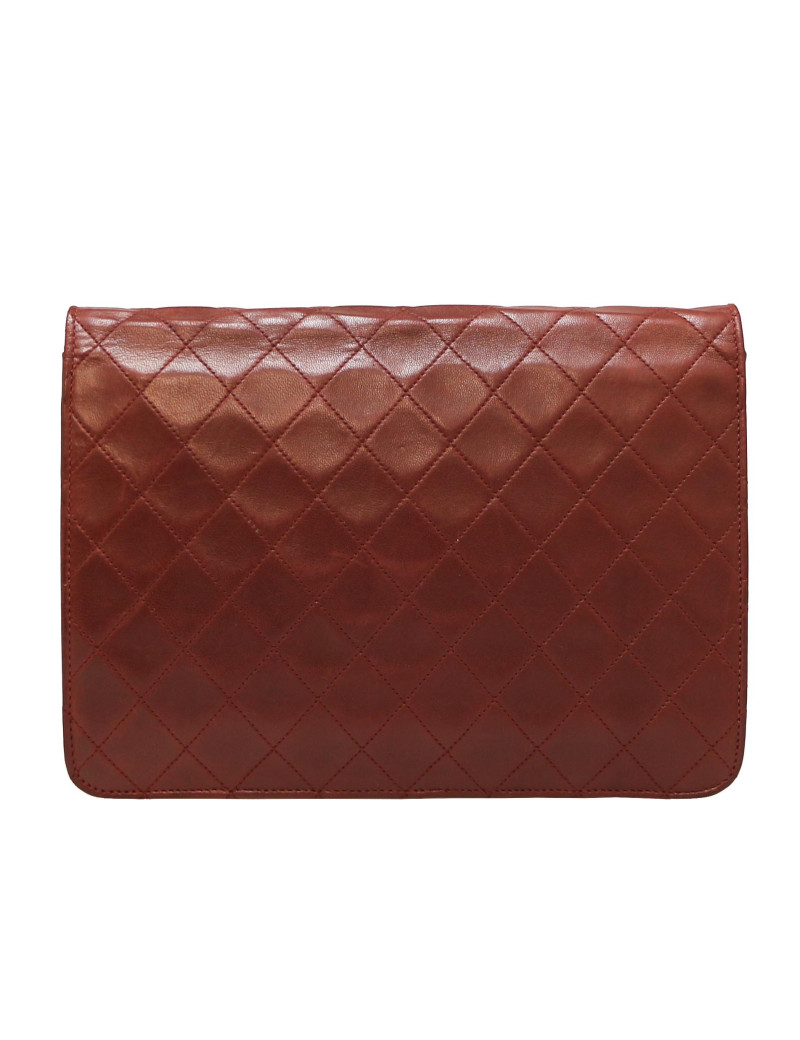 Sac pochette CHANEL vintage bordeaux