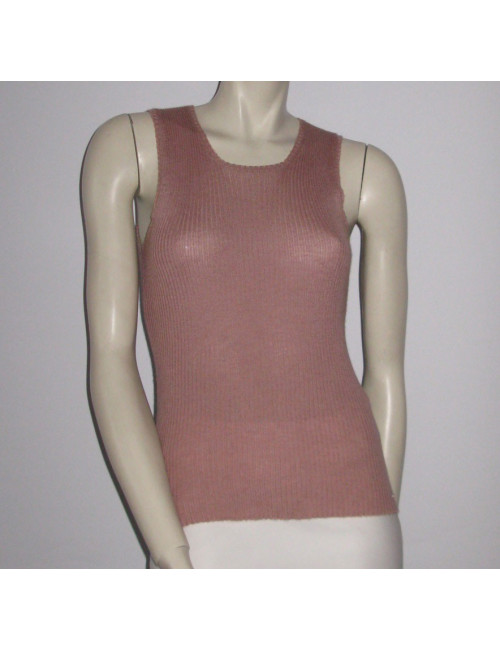 Pull CHANEL vieux rose cachemire et soie