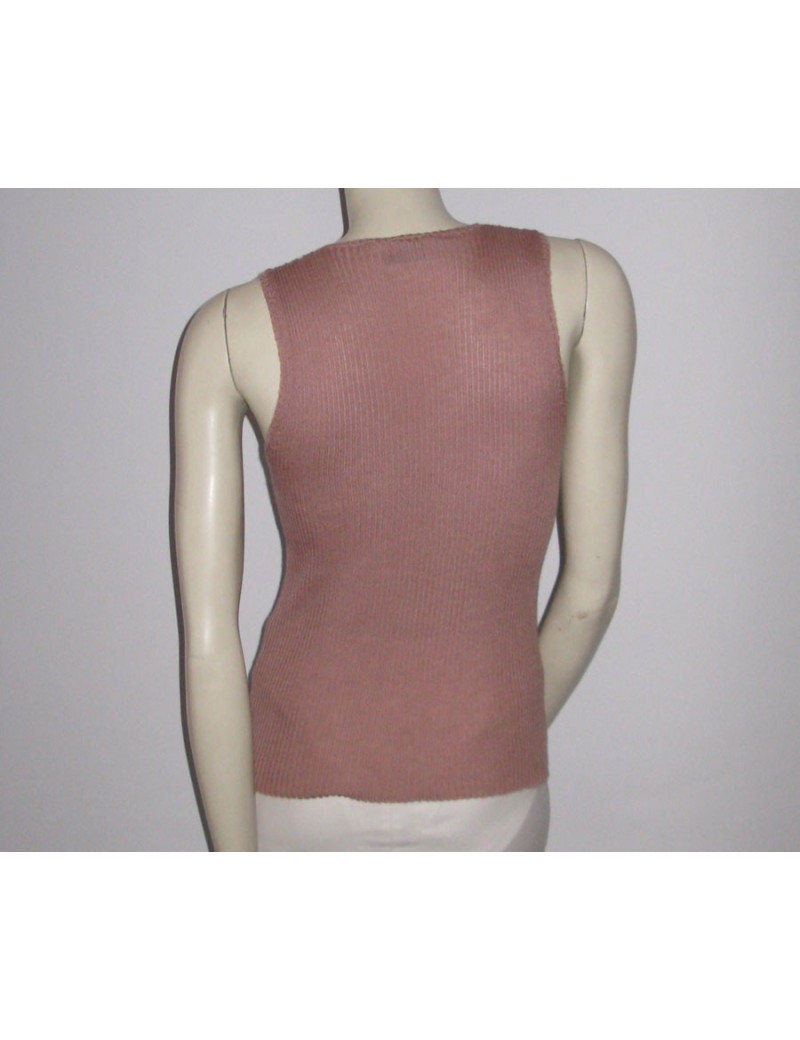 pull CHANEL vieux rose cachemire et soie