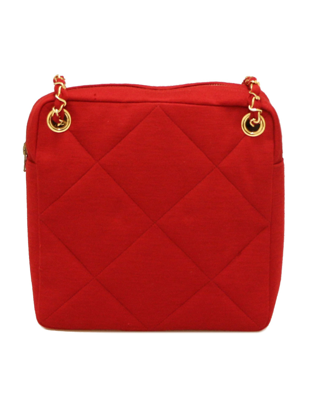 Sac CHANEL jersey rouge Vintage