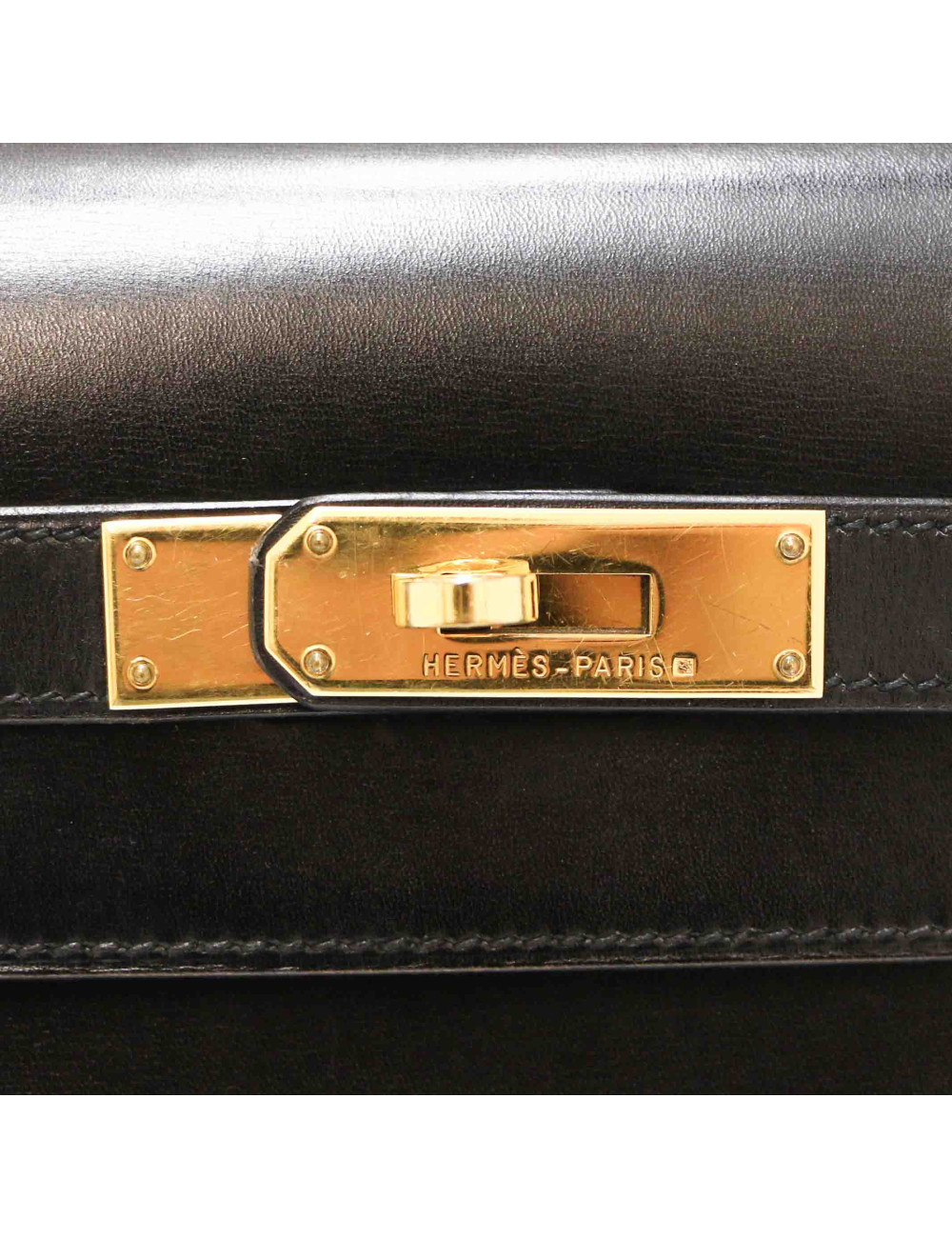 Kelly 32 HERMES sellier noir