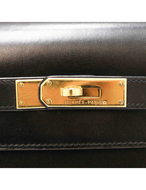 Kelly 32 HERMES sellier noir